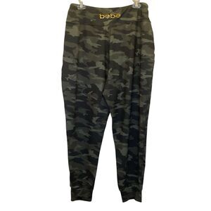 Bebe Sport Jogger‎ Women's Green Camo Wicking Quick Drying Size 1X